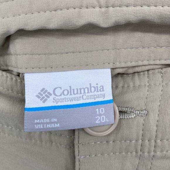 COLUMBIA PFG Khaki Cropped Outdoor Camping Fishing Pants Size 10 Inseam 20" - Picture 6 of 7